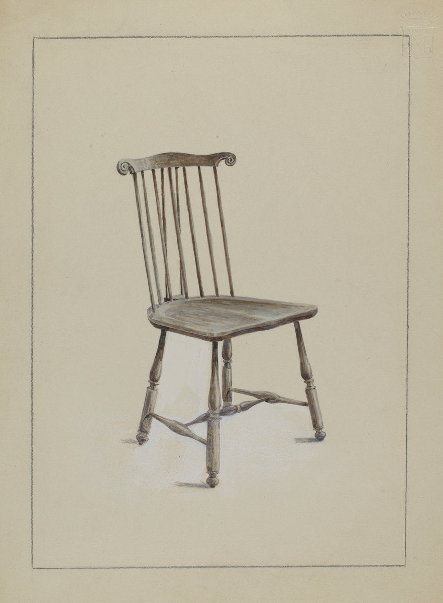 Chair by Simon Weiss (American, active c. 1935), 16X12"(A3)Poster Print