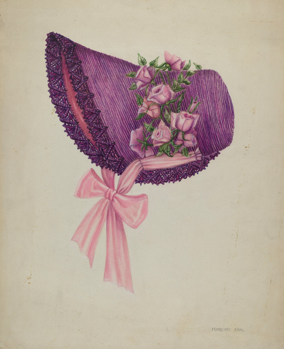 Hat by Florence Earl (American, active c. 1935), 16X12"(A3)Poster Print