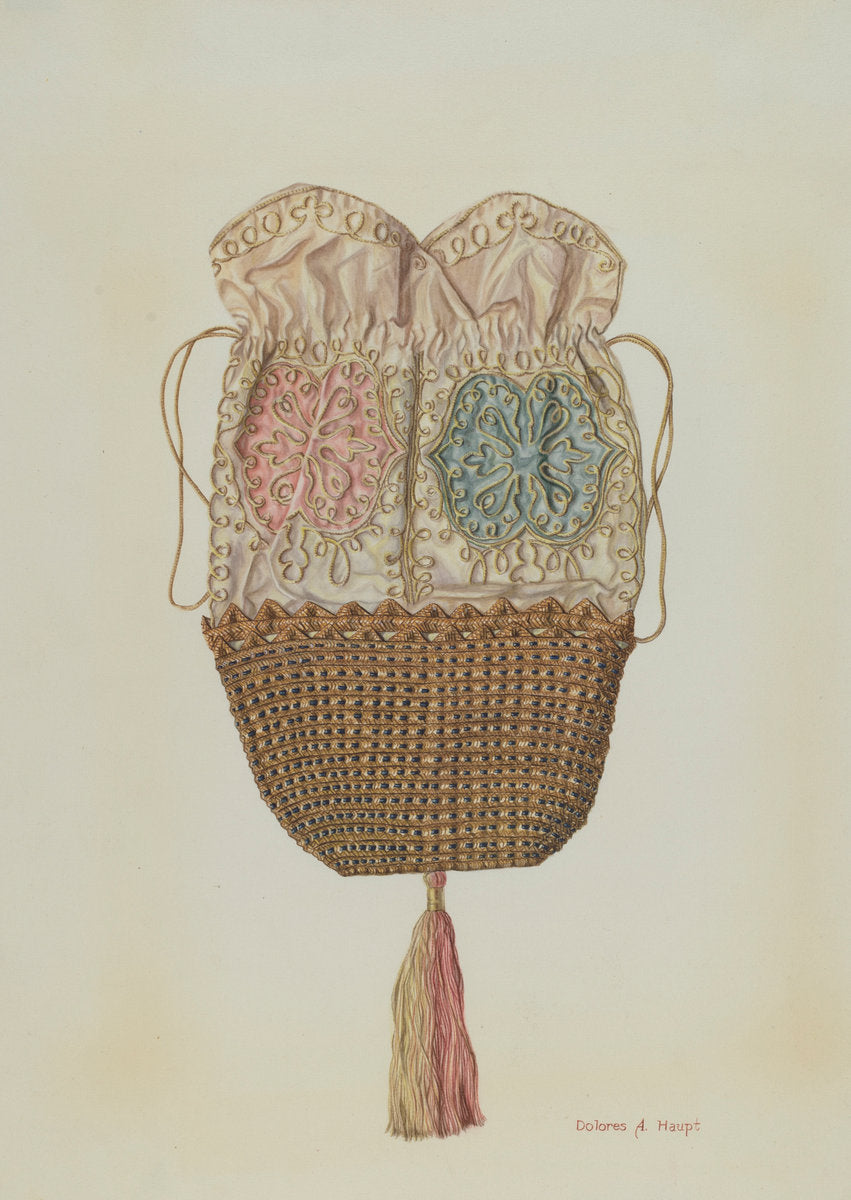 Silk-straw Reticule by Dolores Haupt (American, active c. 1935), 16X12"(A3)Poster Print