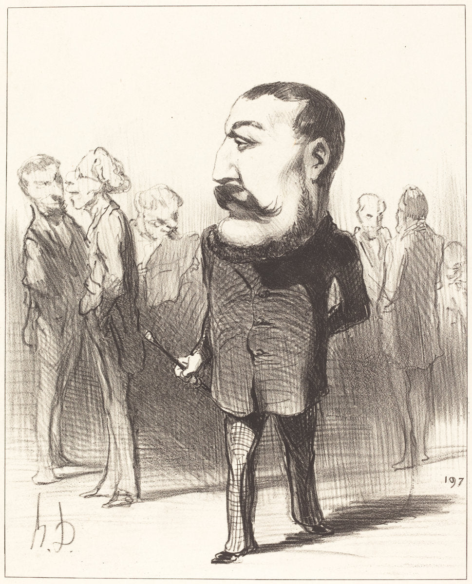 Pierre-Napoléon Bonaparte by Honoré Daumier (French, 1808 - 1879), 16X12"(A3)Poster Print