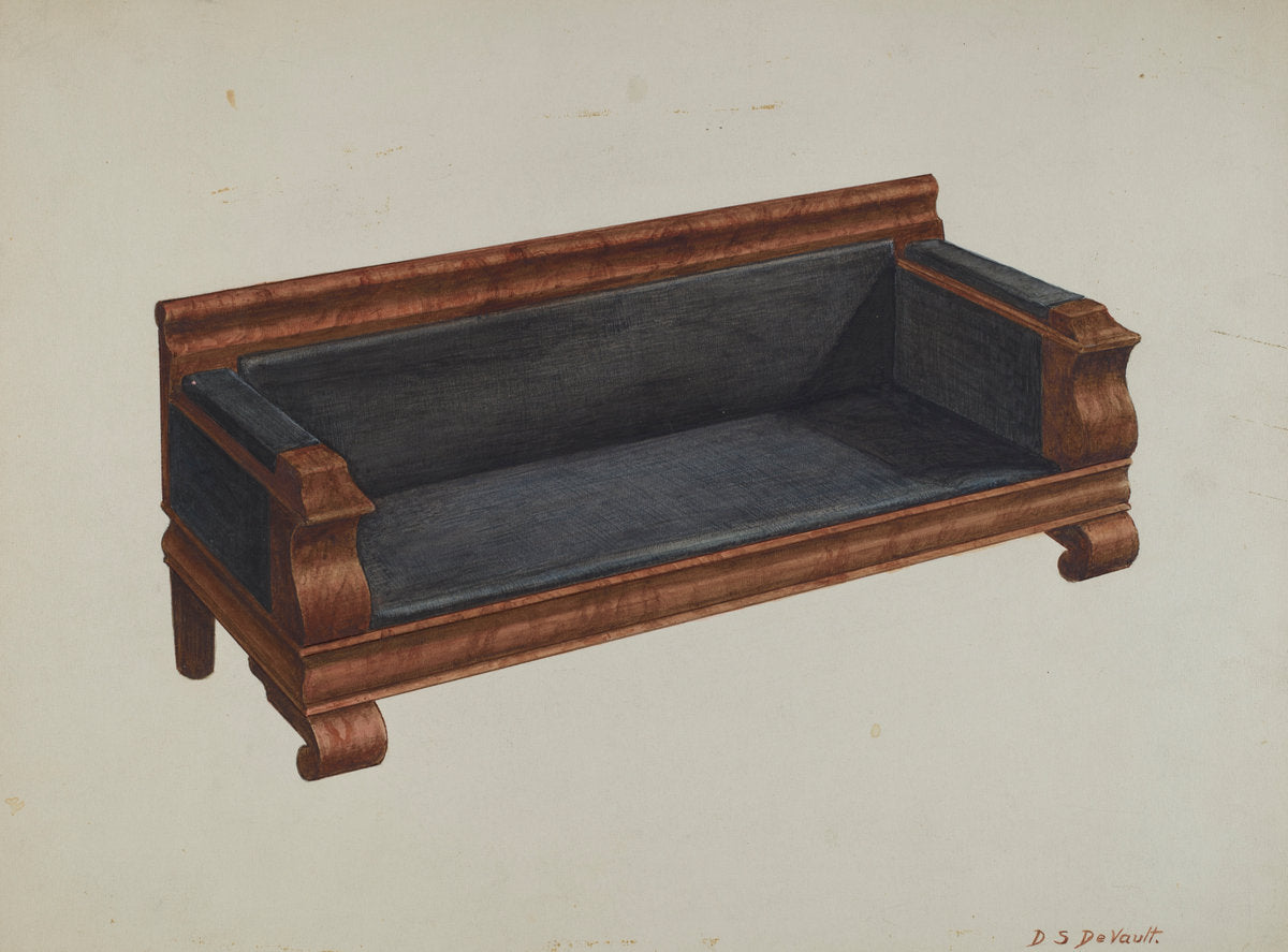 Child's Settee by David S. De Vault (American, active c. 1935), 16X12"(A3)Poster Print