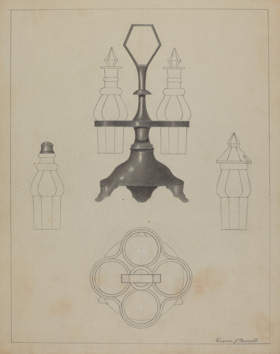 Pewter Caster by Eugene Barrell (American, active c. 1935), 16X12"(A3)Poster Print