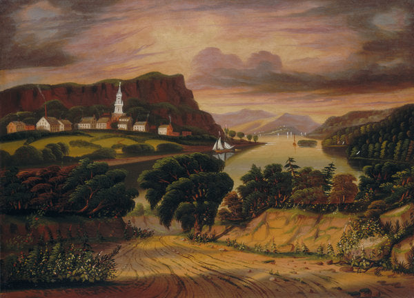 Lake George and the Village of Caldwell by Thomas Chambers (American, 1808 - 1866 or after), 16X12"(A3)Poster Print