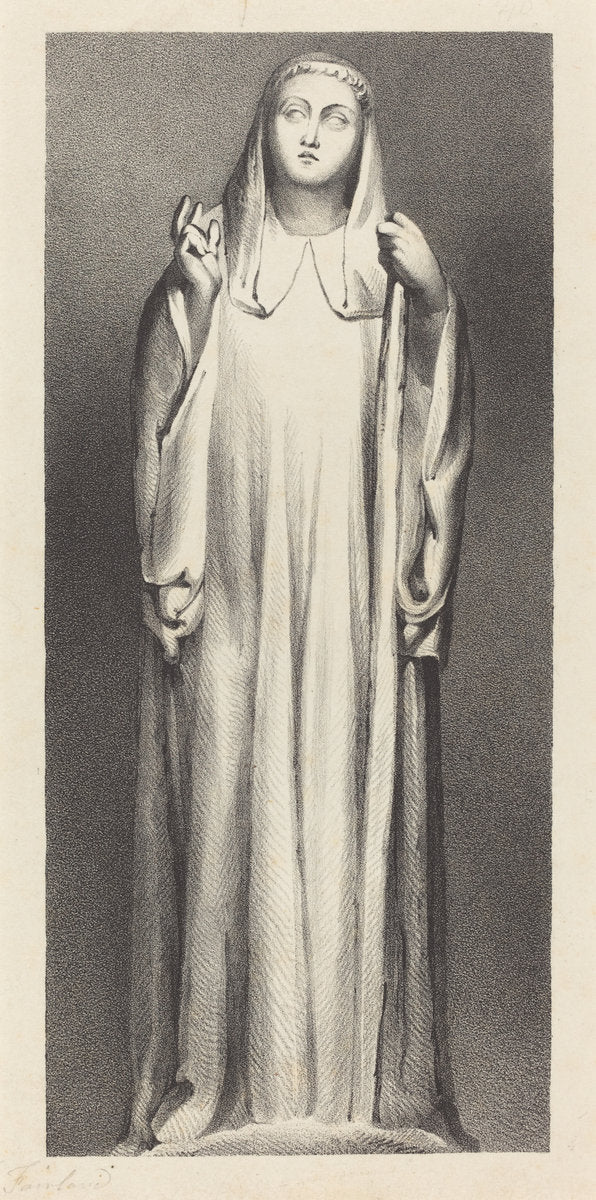 Figure from Peterborough Cathedral by William Fairland after John Flaxman (British, active c. 1828), 16X12"(A3)Poster Print