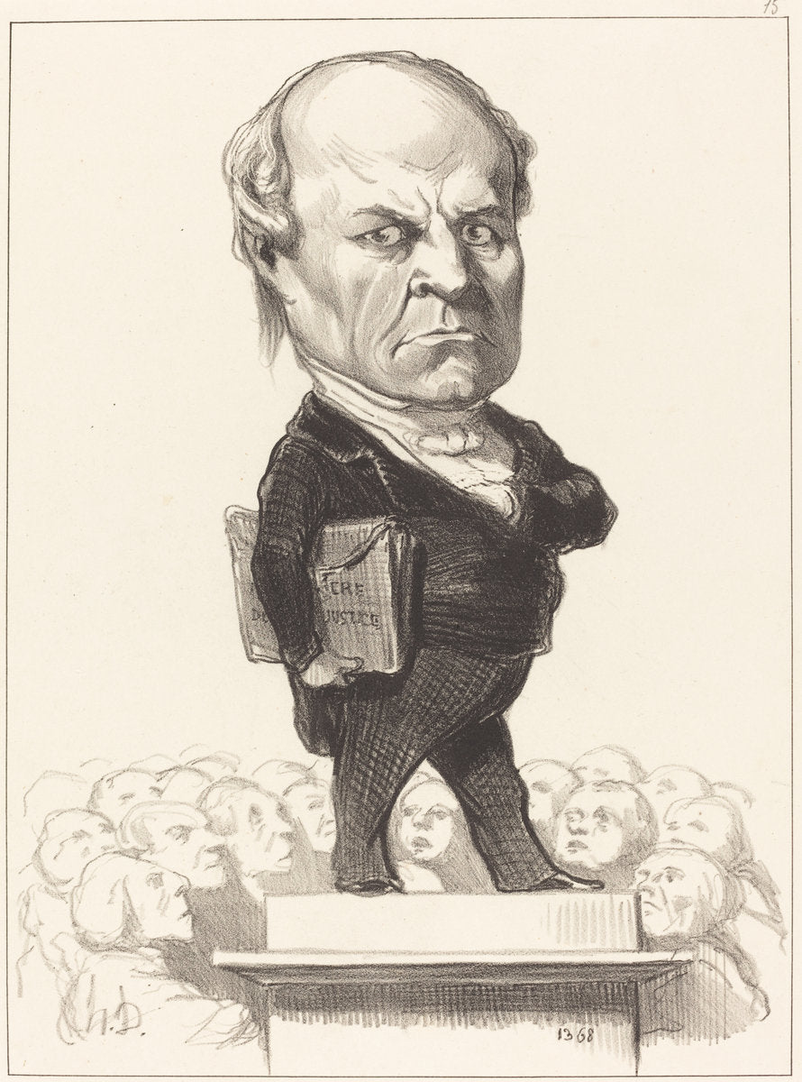 C.H. Odilon Barrot by Honoré Daumier (French, 1808 - 1879), 16X12"(A3)Poster Print