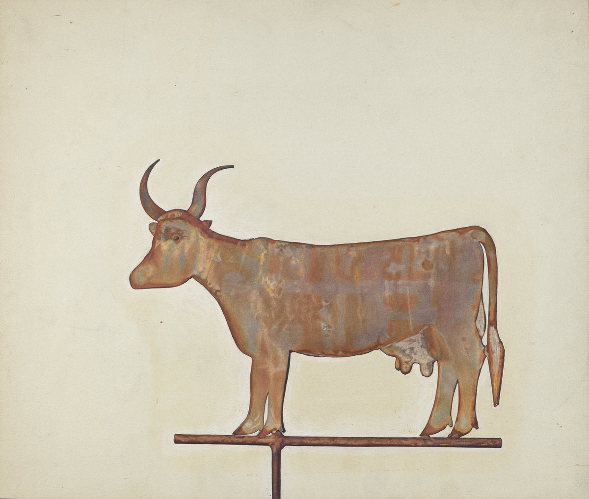 Cow Weather Vane by Wynna Wright (American, active c. 1935), 16X12"(A3)Poster Print