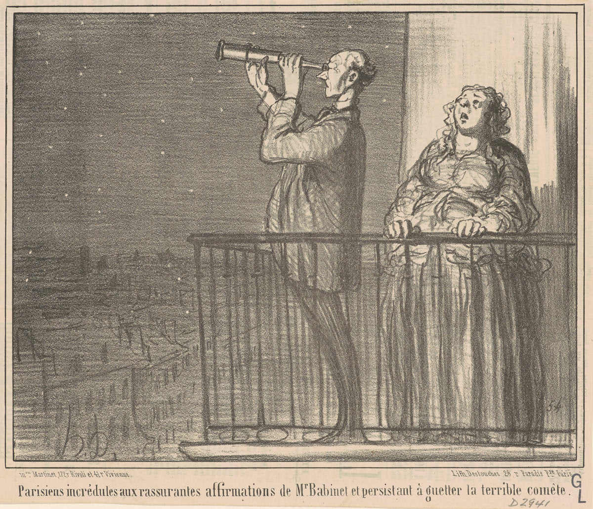 Parisiens incrédules ... by Honoré Daumier (French, 1808 - 1879), 16X12"(A3)Poster Print