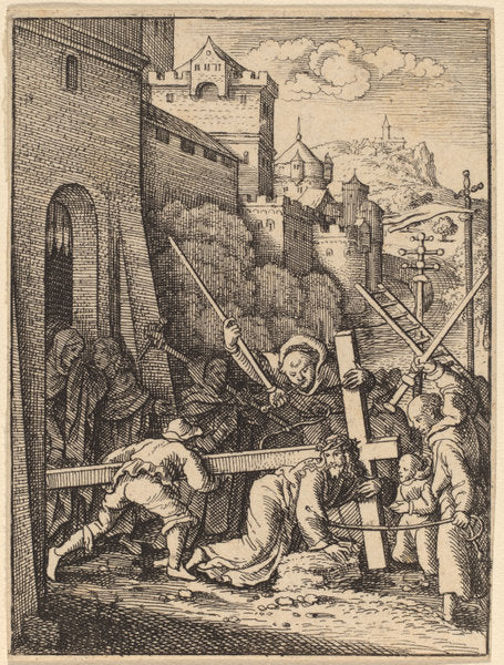 Carrying the Cross by Wenceslaus Hollar (Bohemian, 1607 - 1677), 16X12"(A3)Poster Print