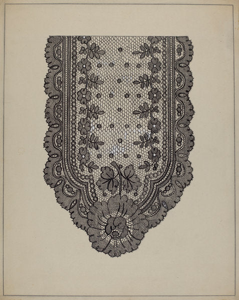 Lace Scarf by Katherine Hastings (American, active c. 1935), 16X12"(A3)Poster Print