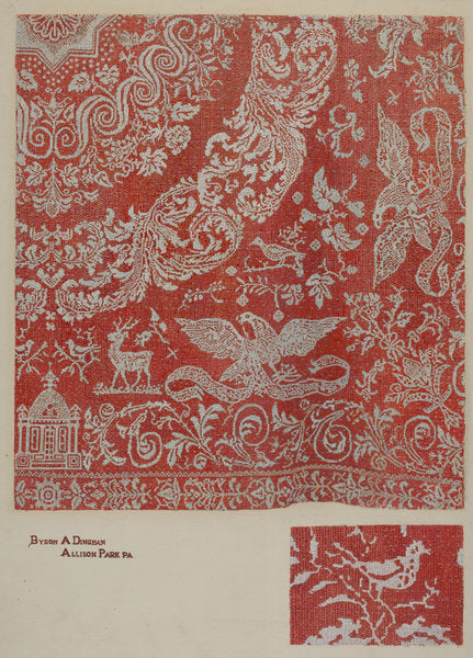 Coverlet by Byron Dingman (American, active c. 1935), 16X12"(A3)Poster Print