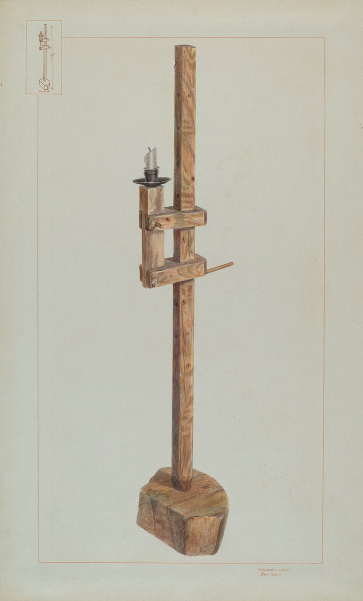 Candle Stand by Edward L. Loper (American, born 1916), 16X12"(A3)Poster Print