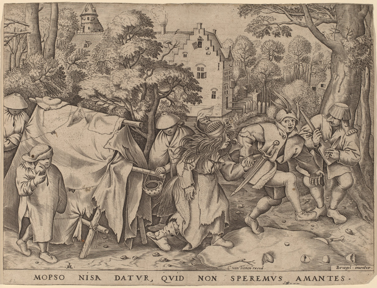 The Wedding of Mopsus and Nisa by Pieter van der Heyden after Pieter Bruegel the Elder (Flemish, active c. 1551/1572), 16X12"(A3)Poster Print