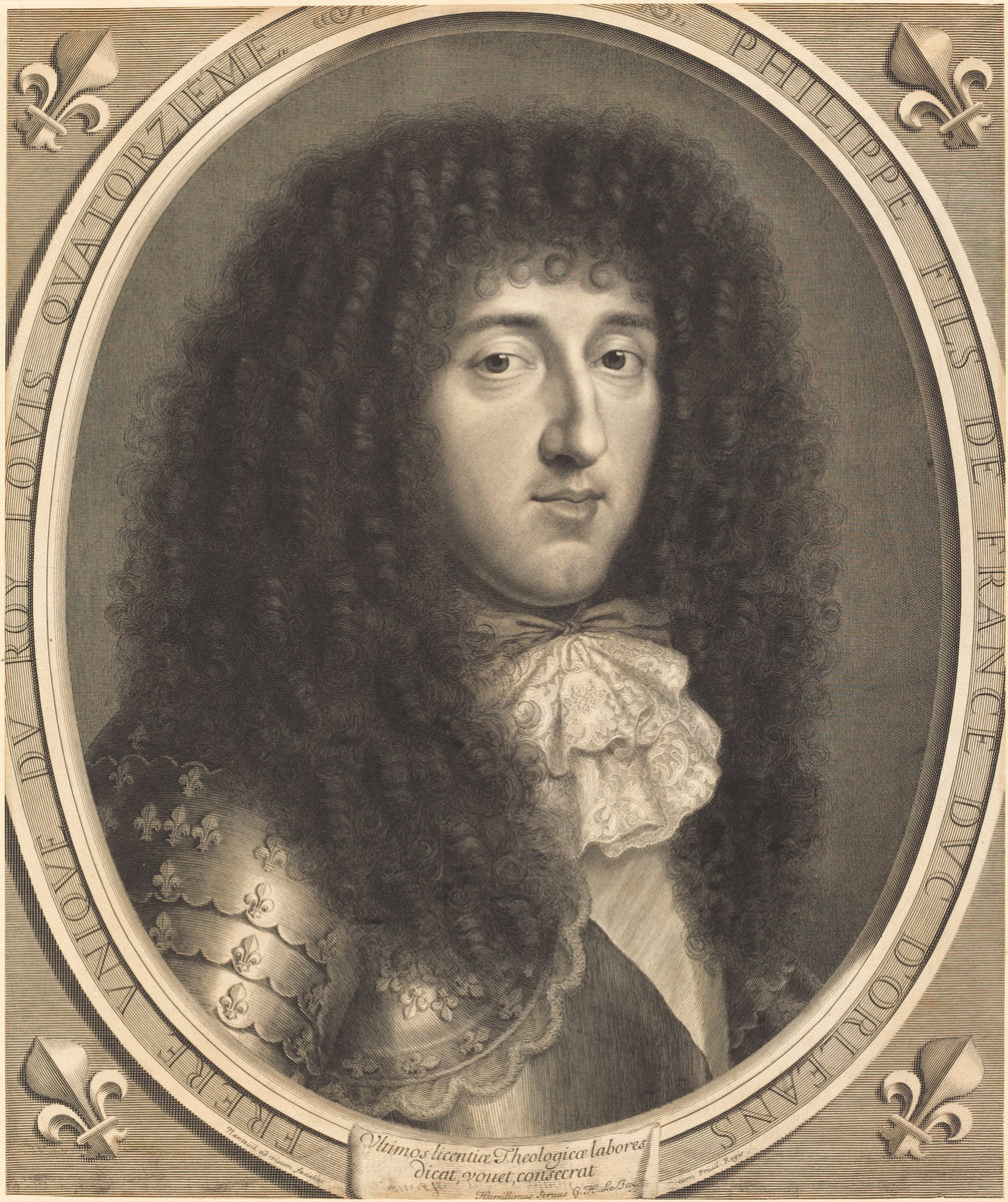 Philippe, Duc d'Orléans by Robert Nanteuil (French, 1623 - 1678), 16X12"(A3)Poster Print