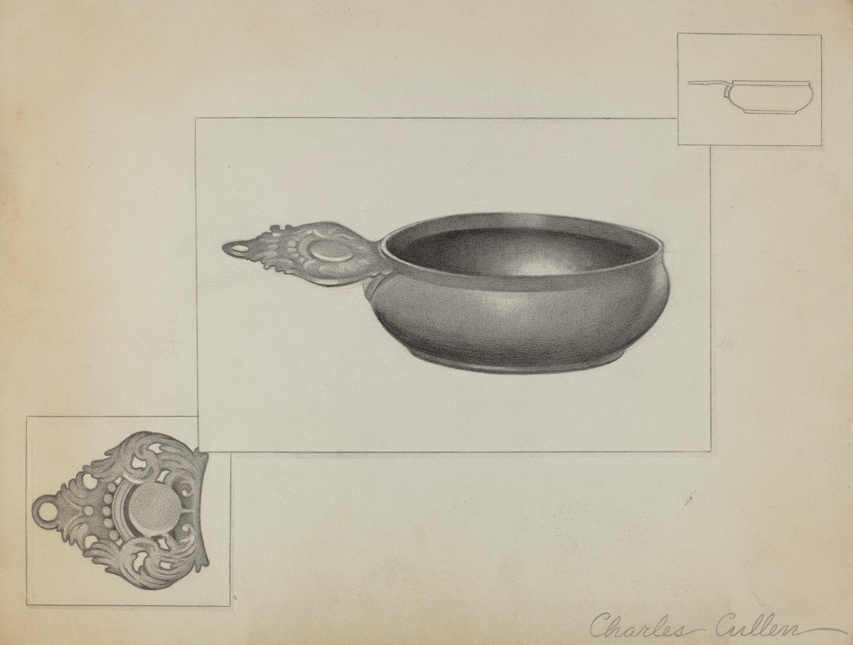 Pewter Porringer by Charles Cullen (American, active c. 1935), 16X12"(A3)Poster Print