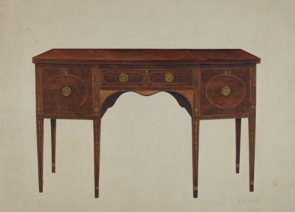 Sideboard by Michael France (American, active c. 1935), 16X12"(A3)Poster Print