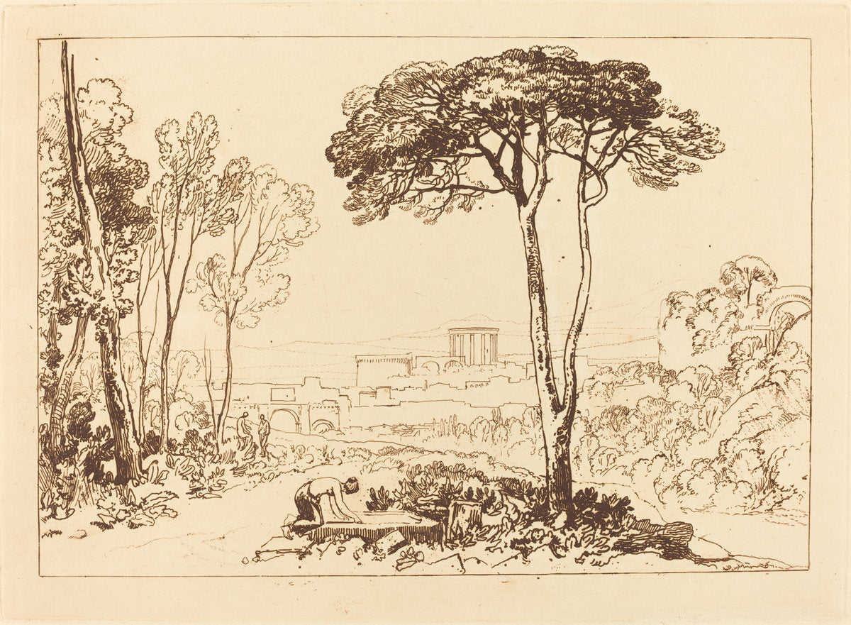 Scene in the Campagna by Joseph Mallord William Turner (British, 1775 - 1851), 16X12"(A3)Poster Print
