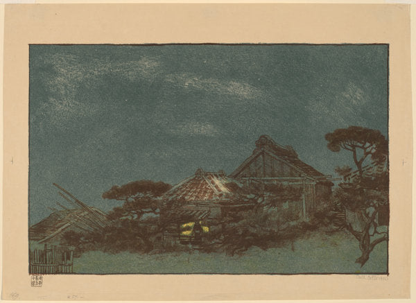 Evening in Fukagawa by Emil Orlik (German, 1870 - 1932), 16X12"(A3)Poster Print