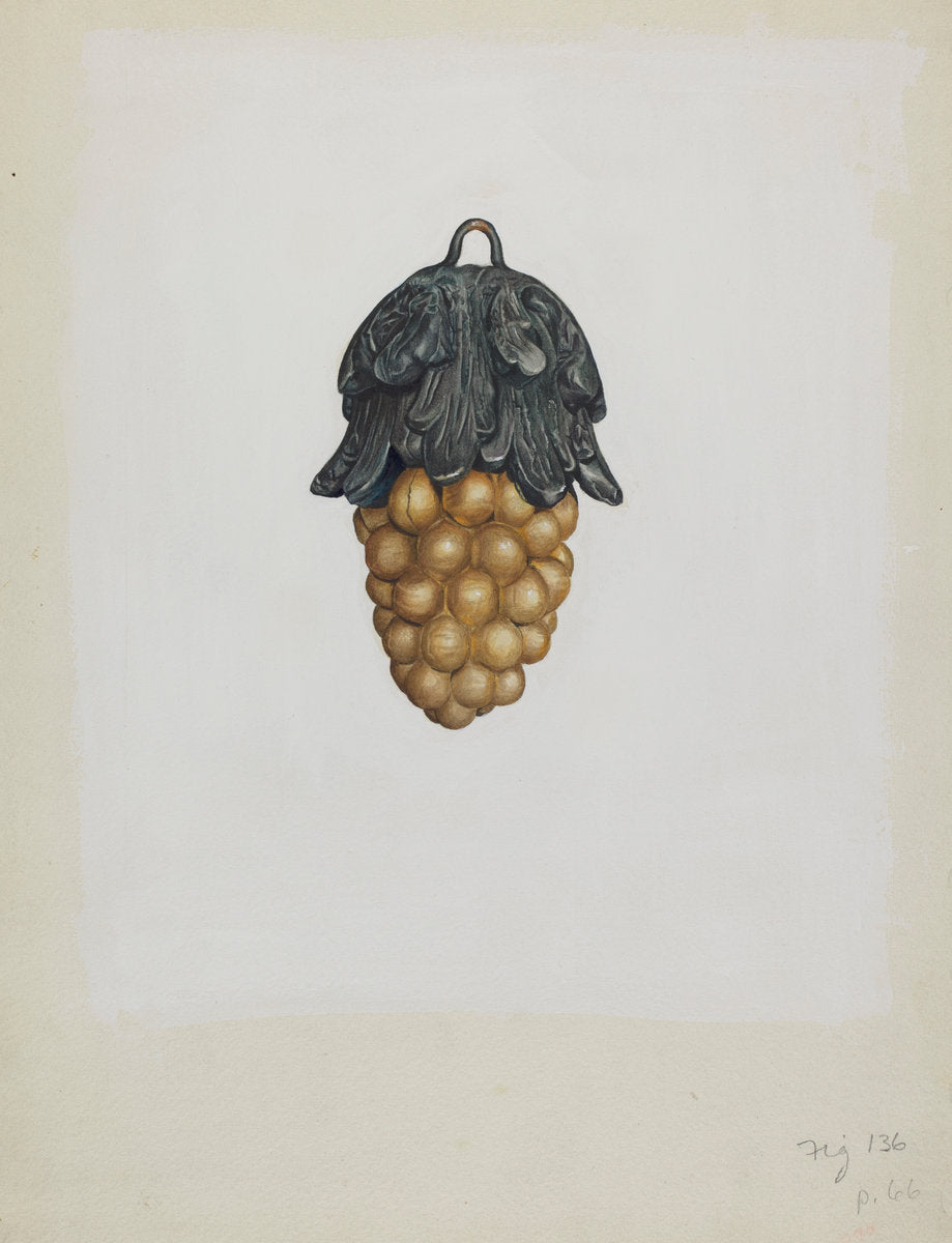 Bunch of Grapes by Alice Stearns (American, active c. 1935), 16X12"(A3)Poster Print