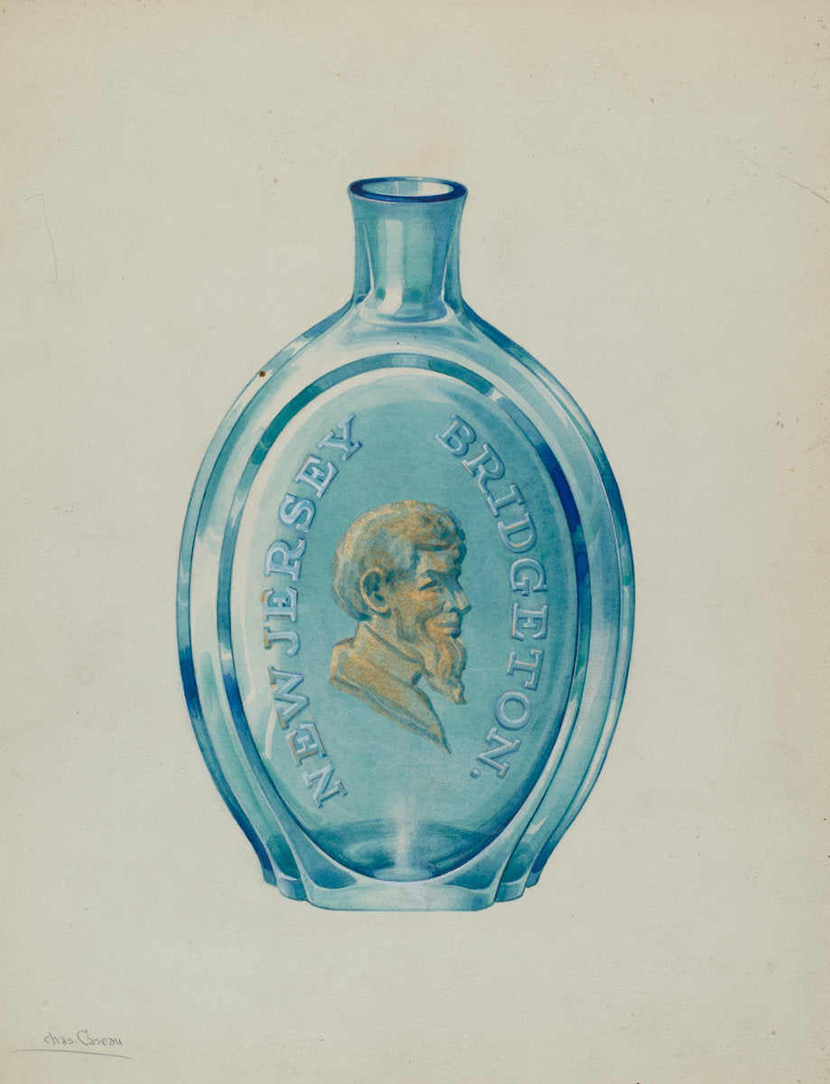 Flask by Charles Caseau (American, active c. 1935), 16X12"(A3)Poster Print