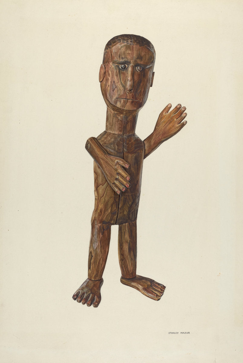 Figure by Stanley Mazur (American, active c. 1935), 16X12"(A3)Poster Print