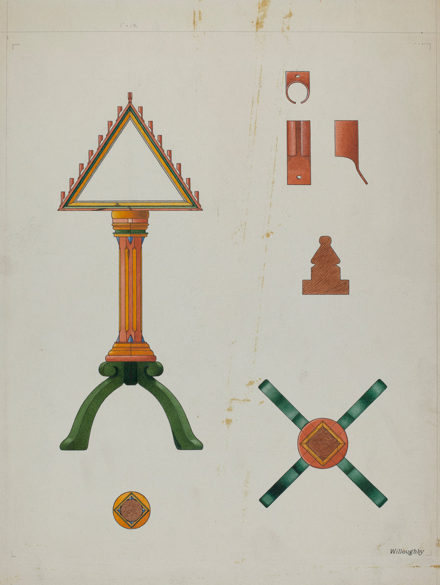 Tenebrae Candelabra by David P Willoughby (American, active c. 1935), 16X12"(A3)Poster Print