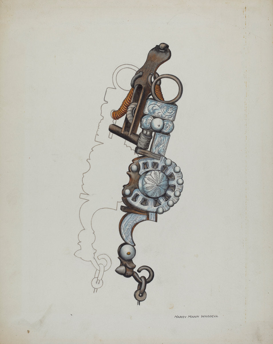 Spade Bit by Eva Fox and Harry Mann Waddell (American, active c. 1935), 16X12"(A3)Poster Print