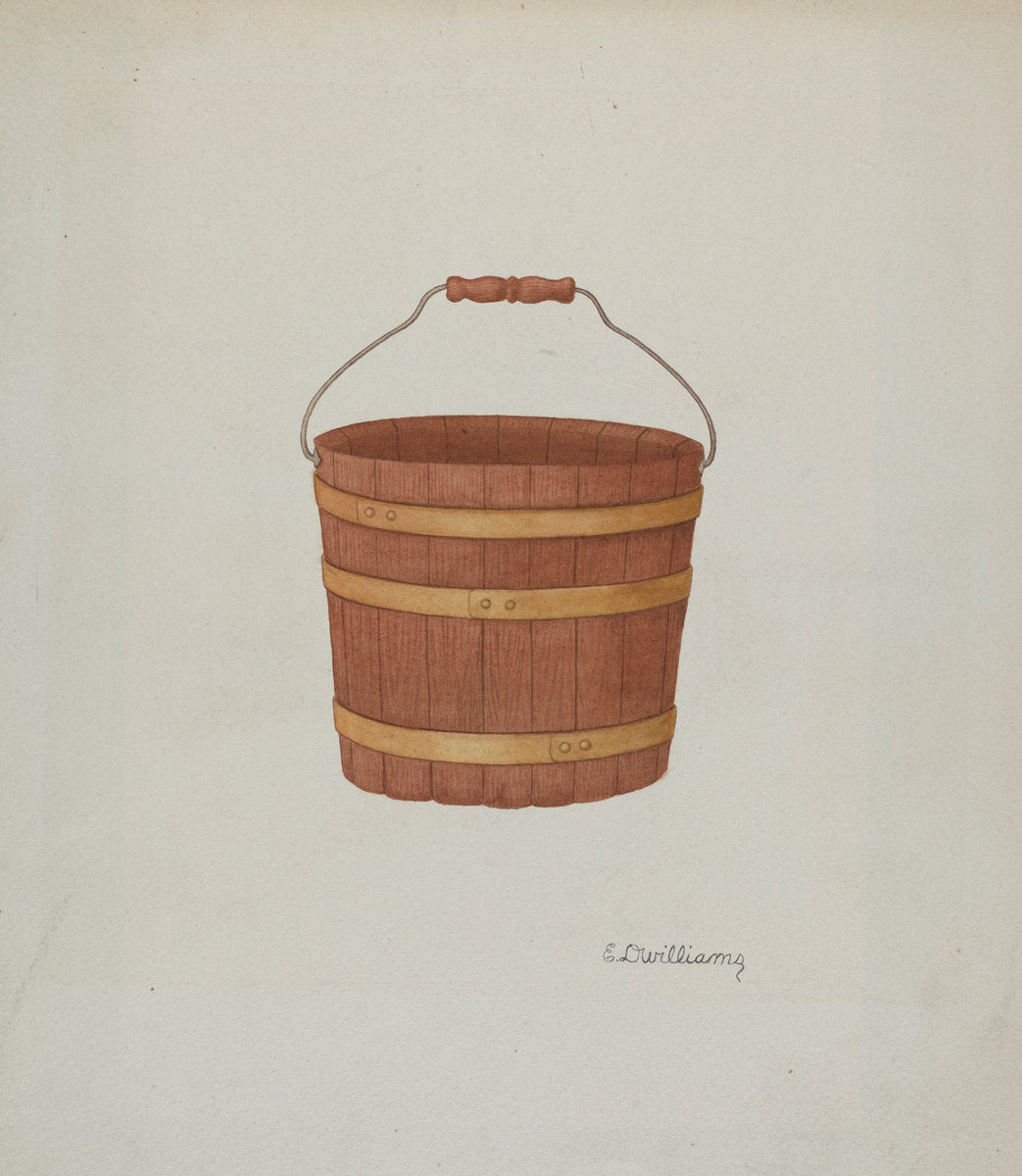 Shaker Cedar Basket by Edward D. Williams (American, active c. 1935), 16X12"(A3)Poster Print