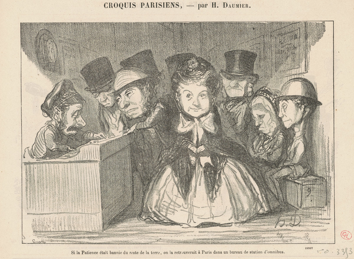Si la patience était bannie du reste ... by Honoré Daumier (French, 1808 - 1879), 16X12"(A3)Poster Print