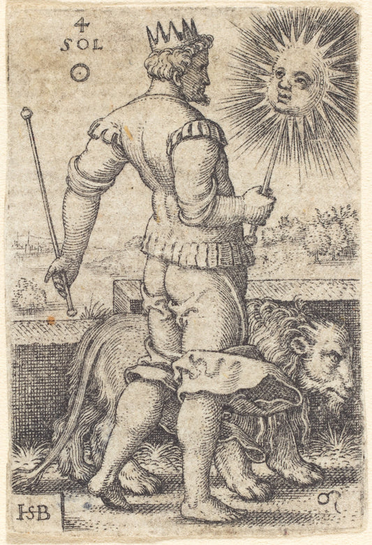 Sol by Sebald Beham (German, 1500 - 1550), 16X12"(A3)Poster Print