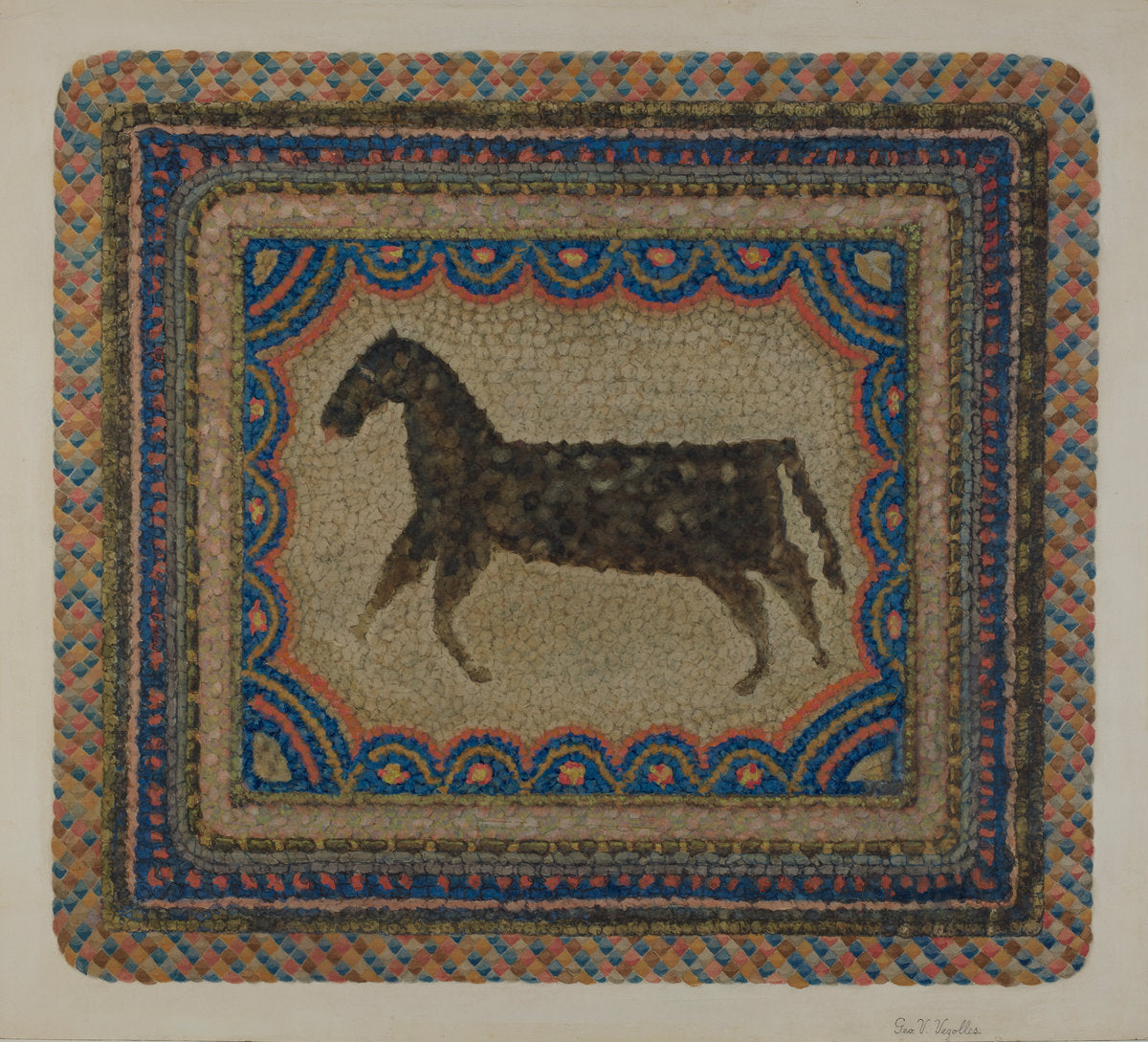 Shaker Rug by George V. Vezolles (American, 1885 - 1956), 16X12"(A3)Poster Print