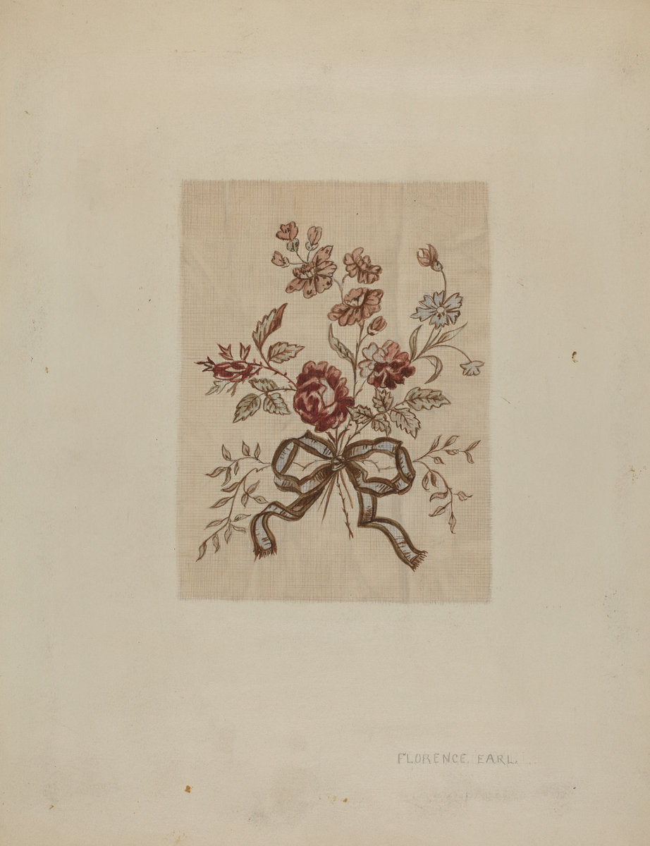 Printed Linen by Millia Davenport (American, active c. 1935), 16X12"(A3)Poster Print