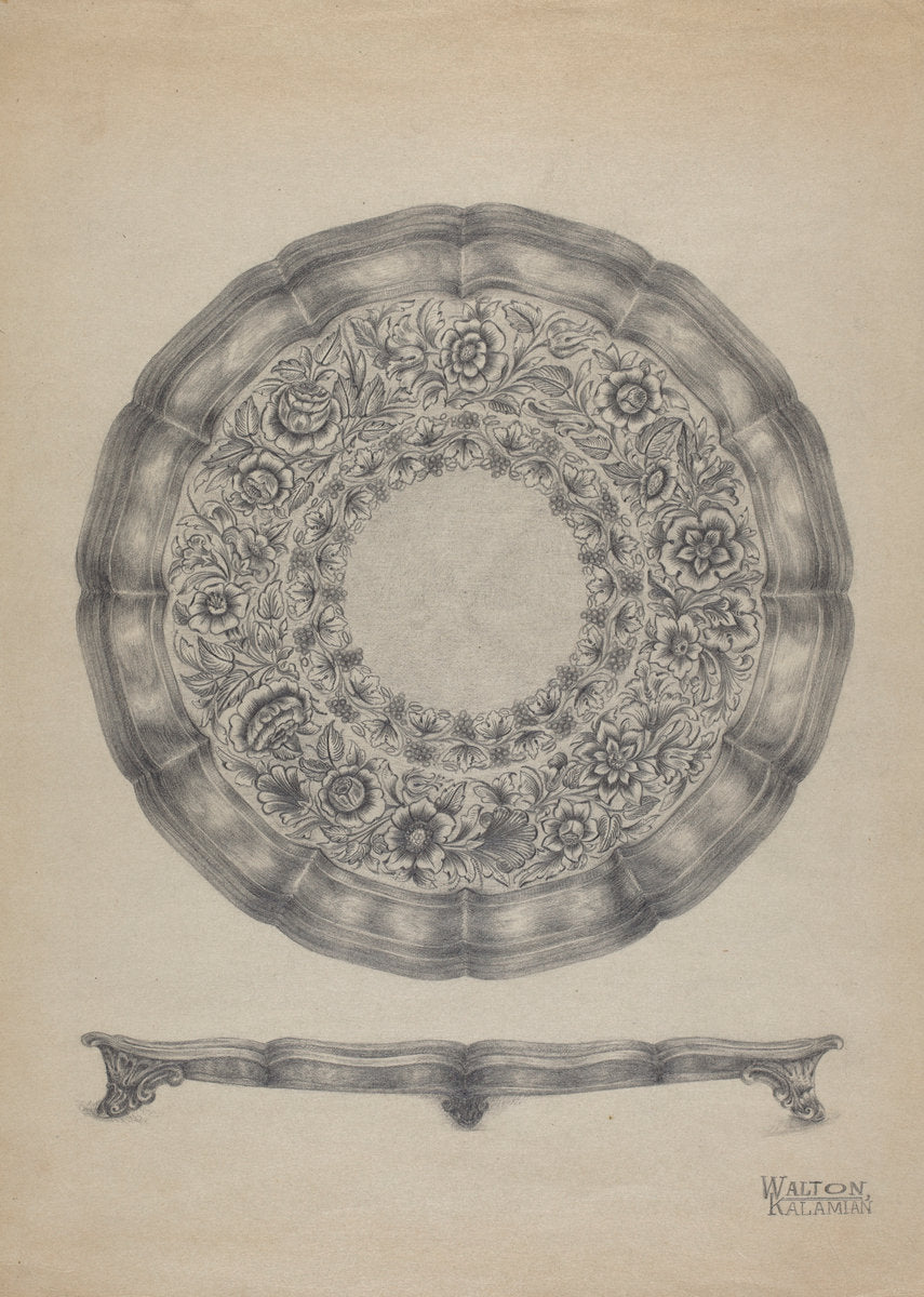 Silver Tray by Kalamian Walton (American, active c. 1935), 16X12"(A3)Poster Print