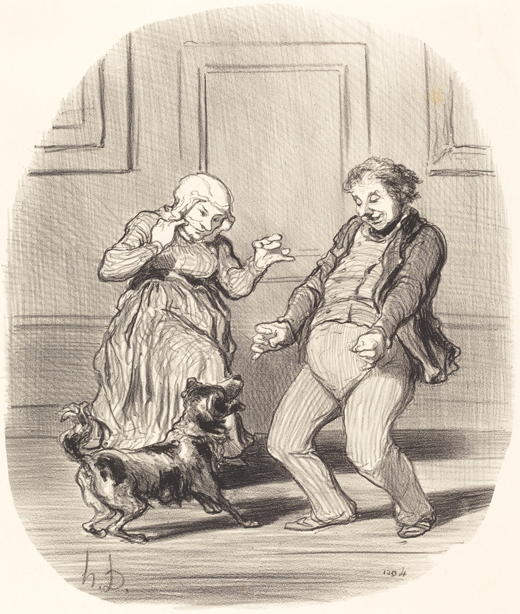 Se réjouissant... de la fin de la Canicule by Honoré Daumier (French, 1808 - 1879), 16X12"(A3)Poster Print