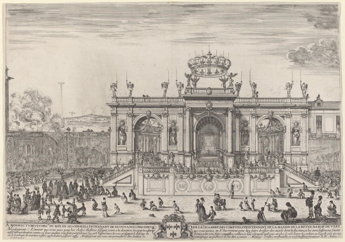 Altar for Corpus Christi Day by Stefano Della Bella (Italian, 1610 - 1664), 16X12"(A3)Poster Print