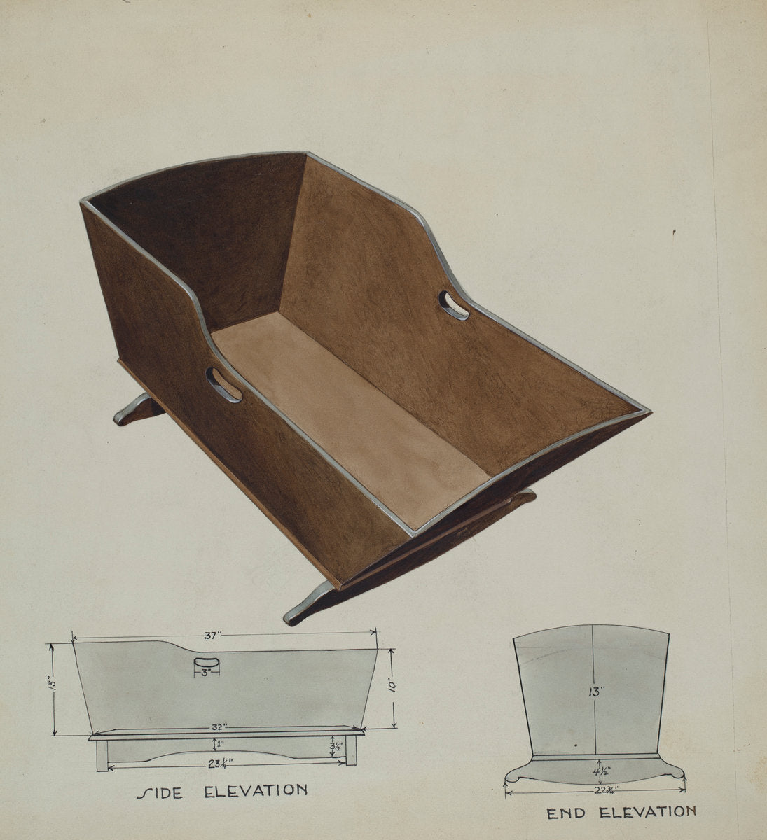 Cradle by Wellington Blewett (American, active c. 1935), 16X12"(A3)Poster Print