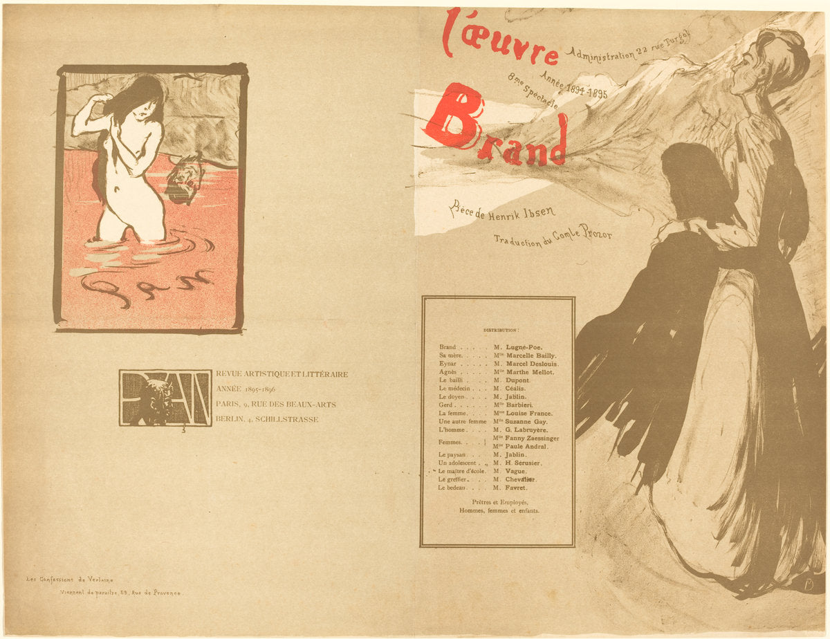 Brand by Maxime Dethomas (French, 1867 - 1929), 16X12"(A3)Poster Print