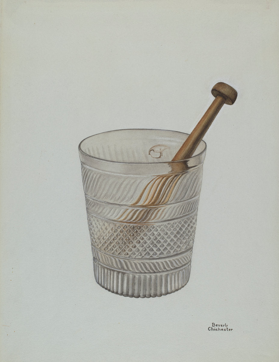 Toddy Glass by Beverly Chichester (American, active c. 1935), 16X12"(A3)Poster Print