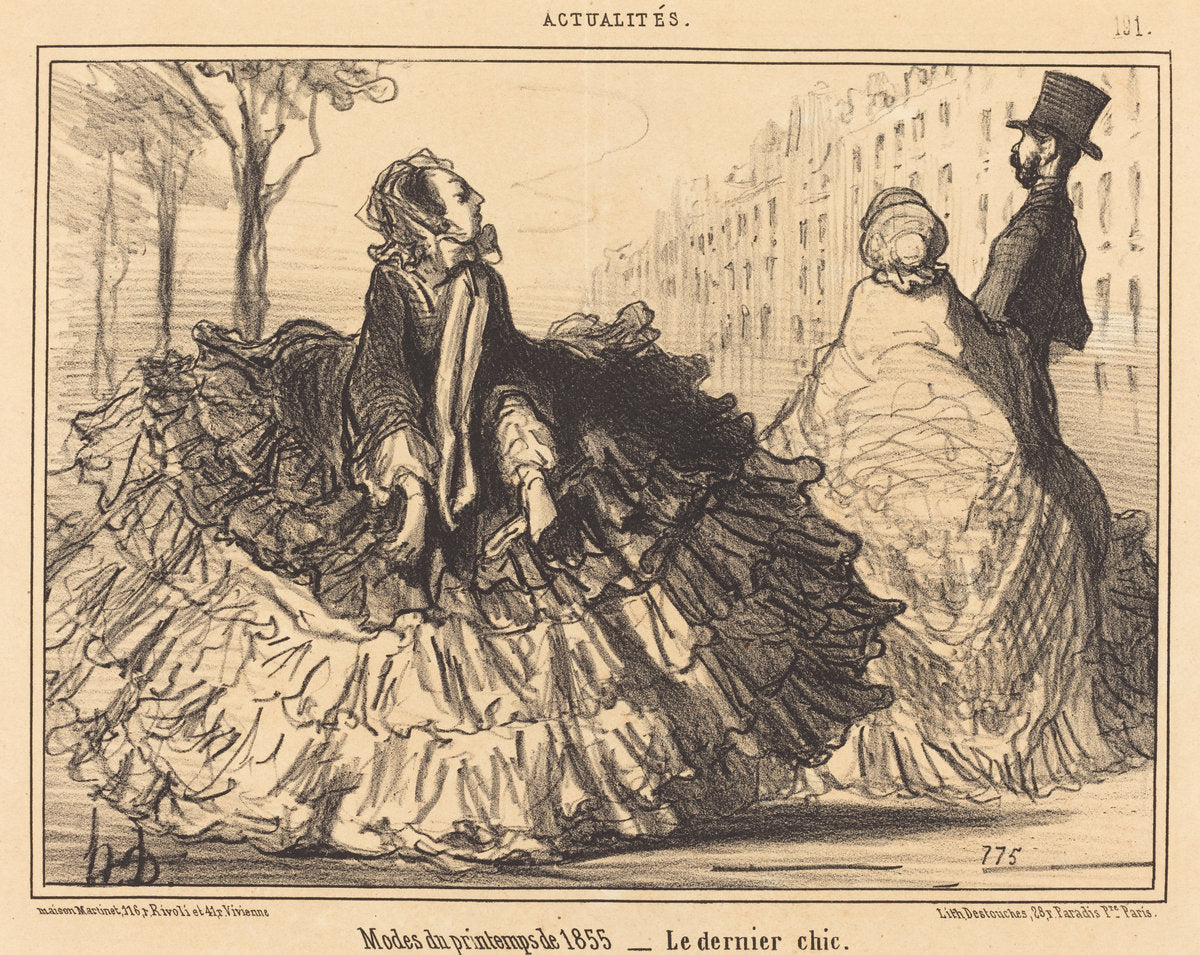 Modes du printemps de 1855 by Honoré Daumier (French, 1808 - 1879), 16X12"(A3)Poster Print