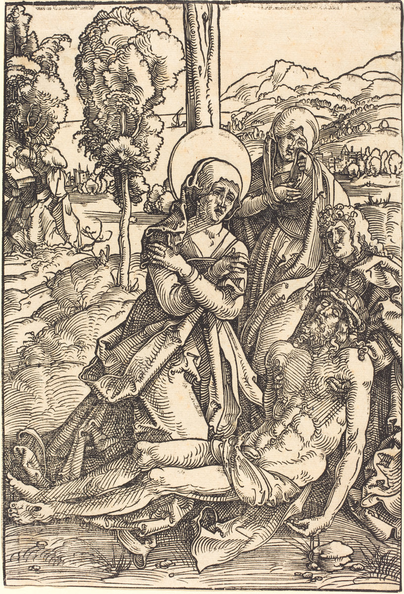 Lamentation for Christ by Hans Baldung Grien (German, 1484/1485 - 1545), 16X12"(A3)Poster Print