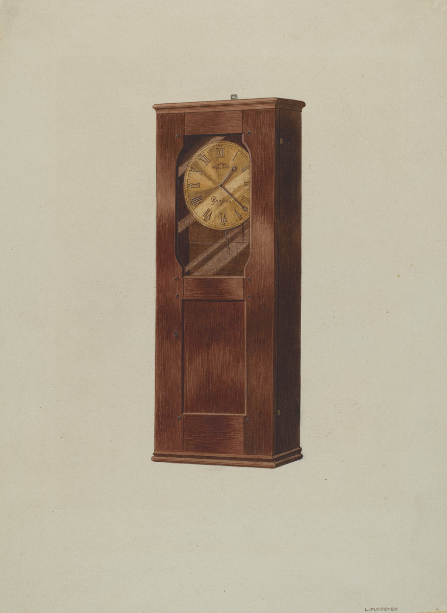 Shelf Clock by Louis Plogsted (American, active c. 1935), 16X12"(A3)Poster Print