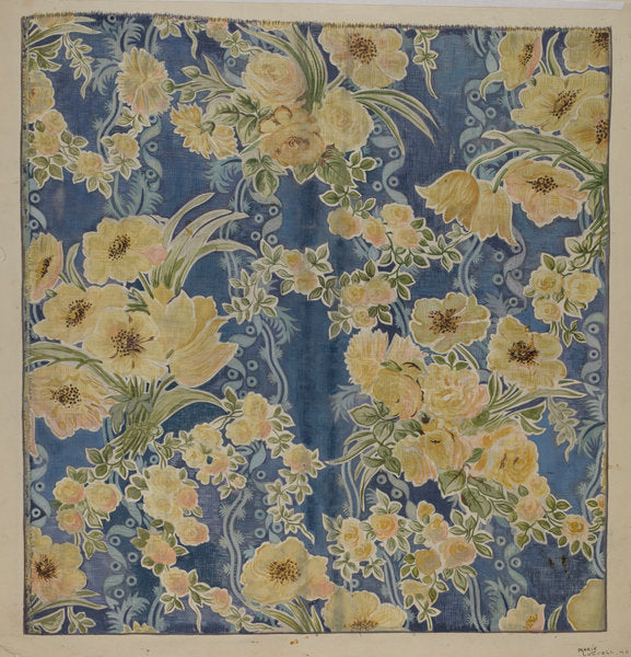 Printed Textile by Marie Lutrell (American, active c. 1935), 16X12"(A3)Poster Print