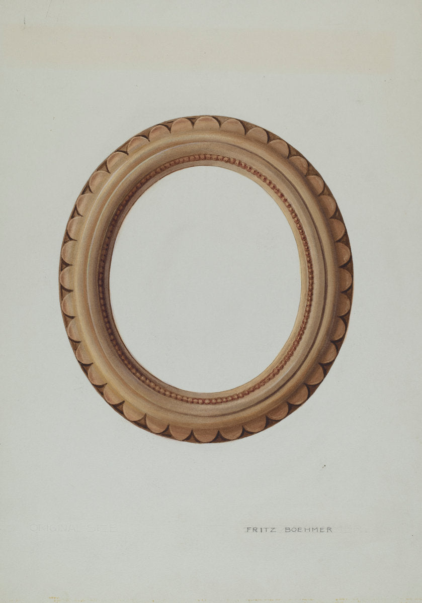 Pottery Picture Frame by Fritz Boehmer (American, active c. 1935), 16X12"(A3)Poster Print