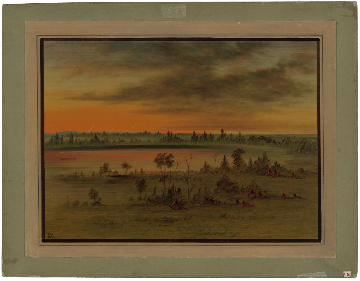 A Sioux War Party by George Catlin (American, 1796 - 1872), 16X12"(A3)Poster Print