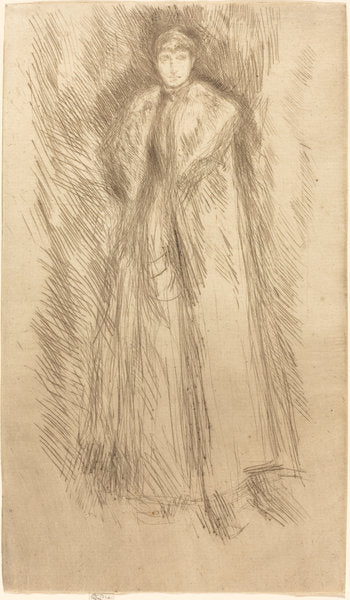 The Fur Cloak by James McNeill Whistler (American, 1834 - 1903), 16X12"(A3)Poster Print