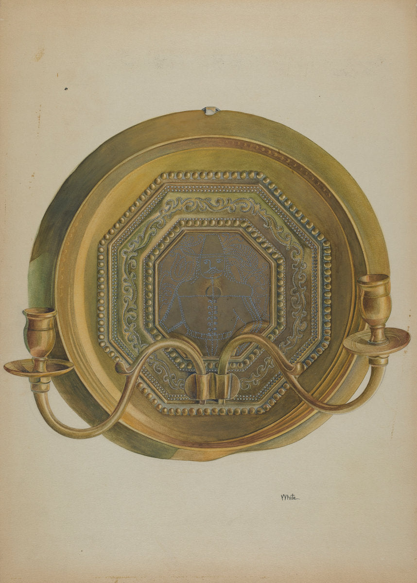 Sconce by Edward D. Williams (American, active c. 1935), 16X12"(A3)Poster Print