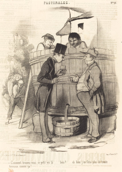 Comment trouvez-vous ce petit vin-la... by Honoré Daumier (French, 1808 - 1879), 16X12"(A3)Poster Print