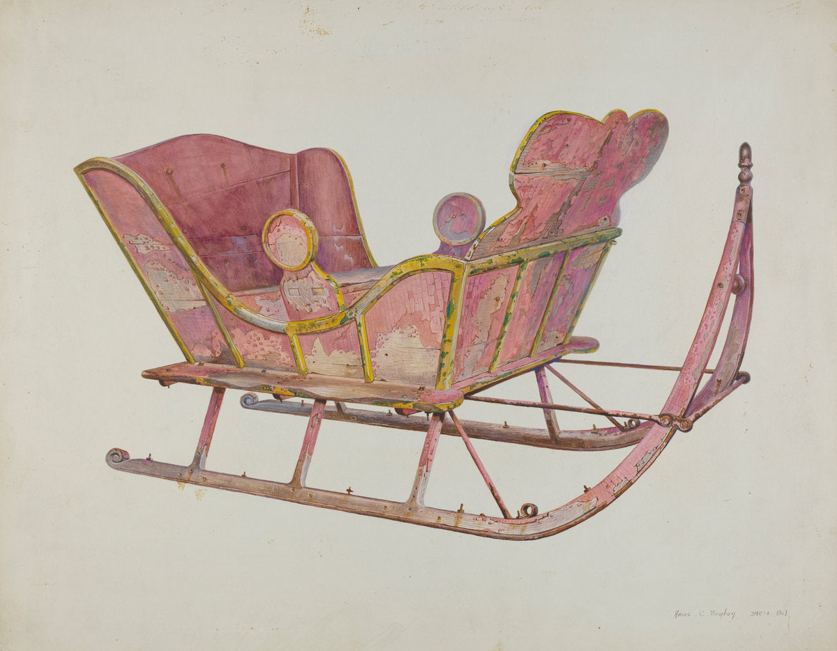Sleigh by Amos C. Brinton (American, 1888 - 1982), 16X12"(A3)Poster Print