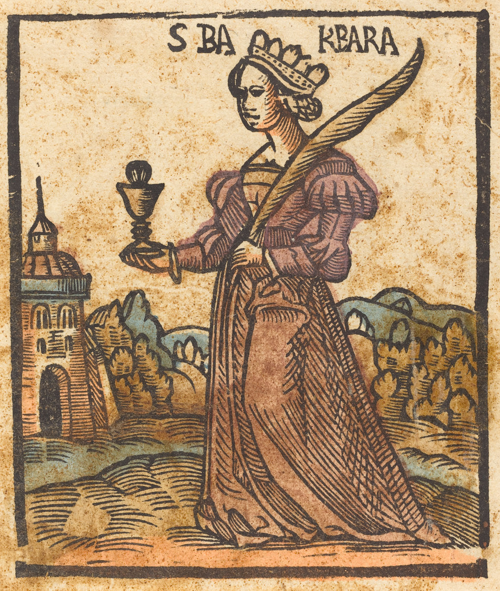 c. 1500 by German 15th Century (Saint Barbara), 16X12"(A3)Poster Print