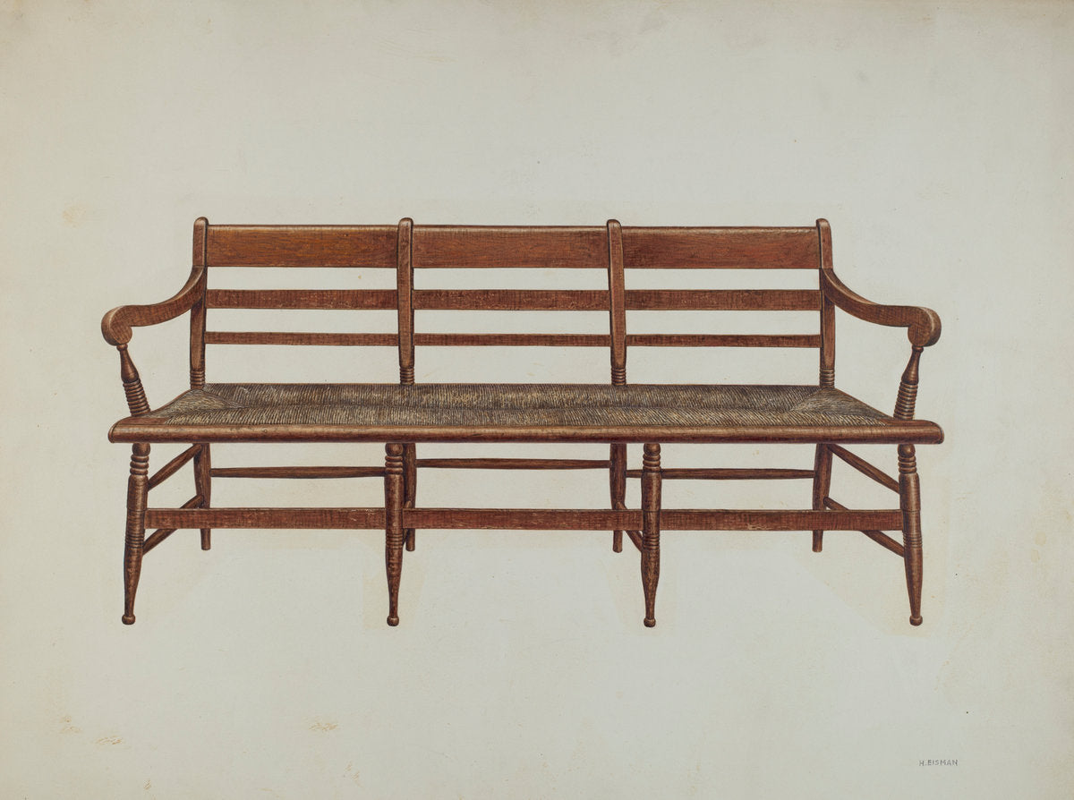 Settee by Harry Eisman (American, active c. 1935), 16X12"(A3)Poster Print