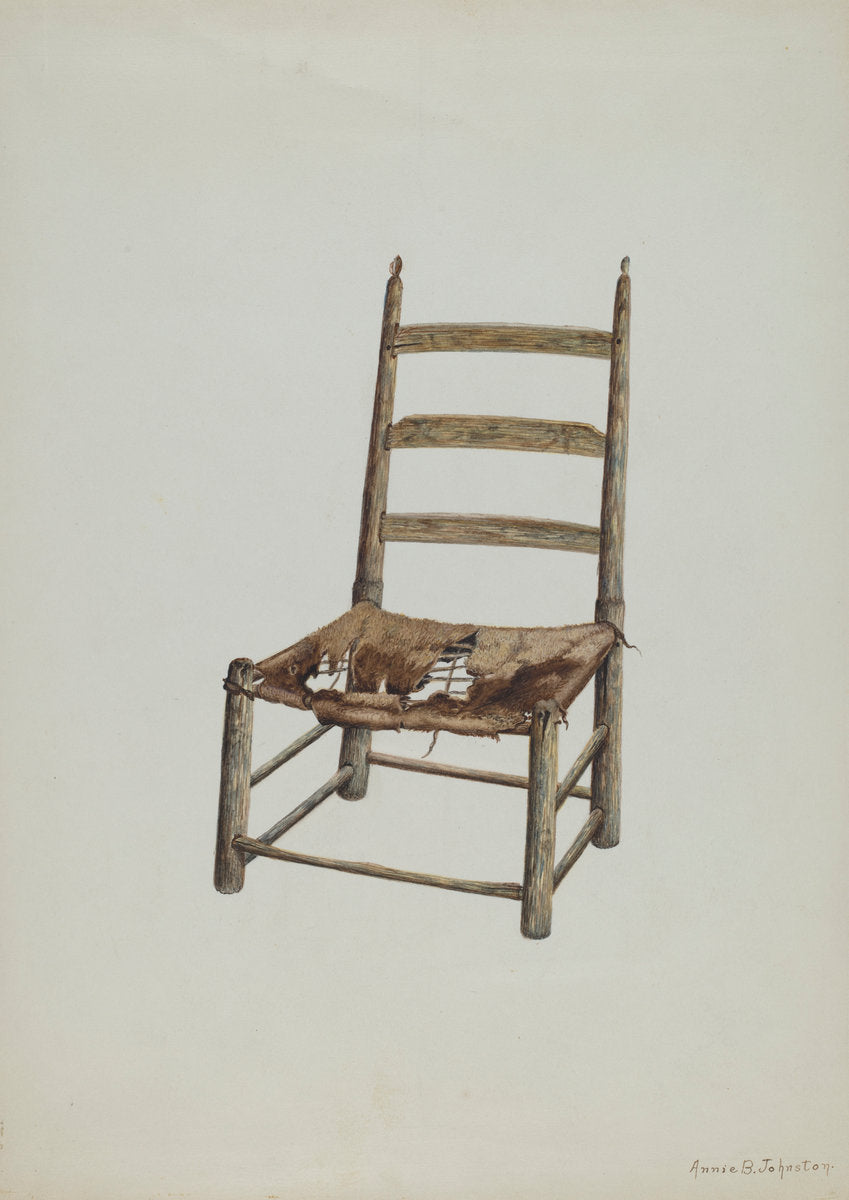 Handmade Chair by Annie B. Johnston (American, active c. 1935), 16X12"(A3)Poster Print